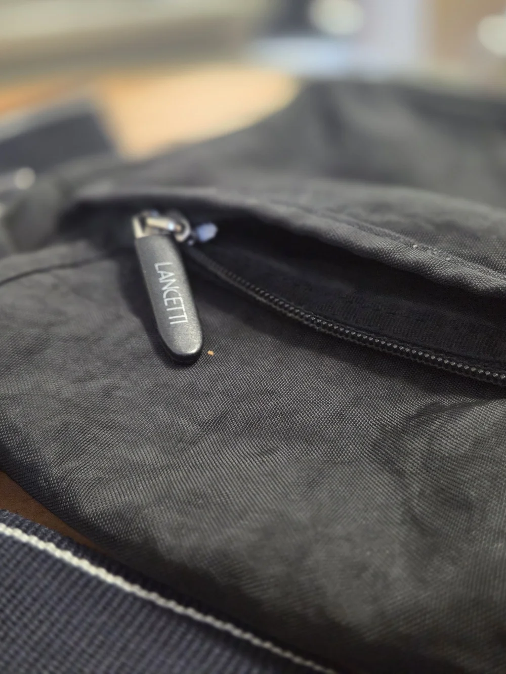 Lancetti Black Messenger Crossbody Bag for Men